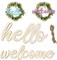 10 Pcs Unfinished Wooden Hello & Welcome Sign Wooden Cutout Letter Hello Welcome Sign